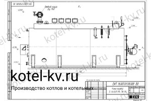 Чертеж мазутного парового котла КПа 1600 М